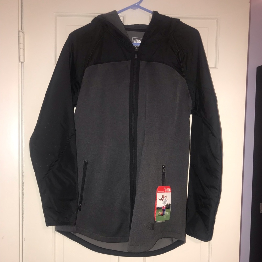 Black zip-up training hoodie NWT